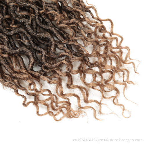 Wholesale Faux Locks Hair Extension Wavy Crochet Braiding Hair
